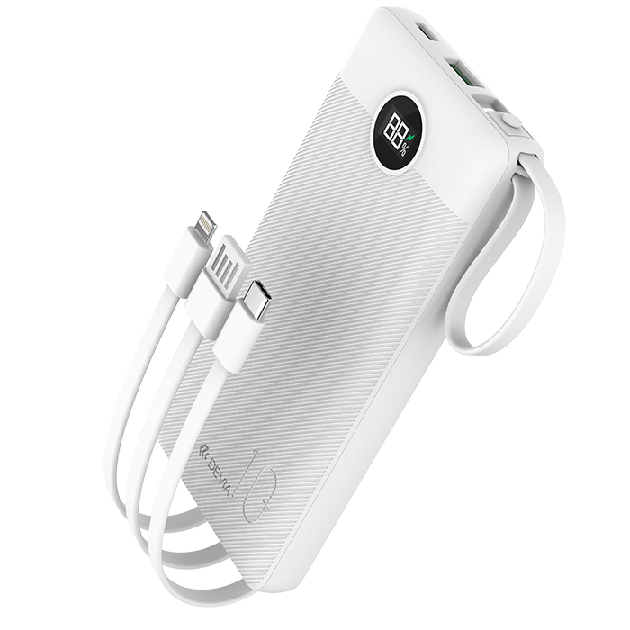 Devia Power Bank 22.5W Built-in 4 Cables 10000mAh 